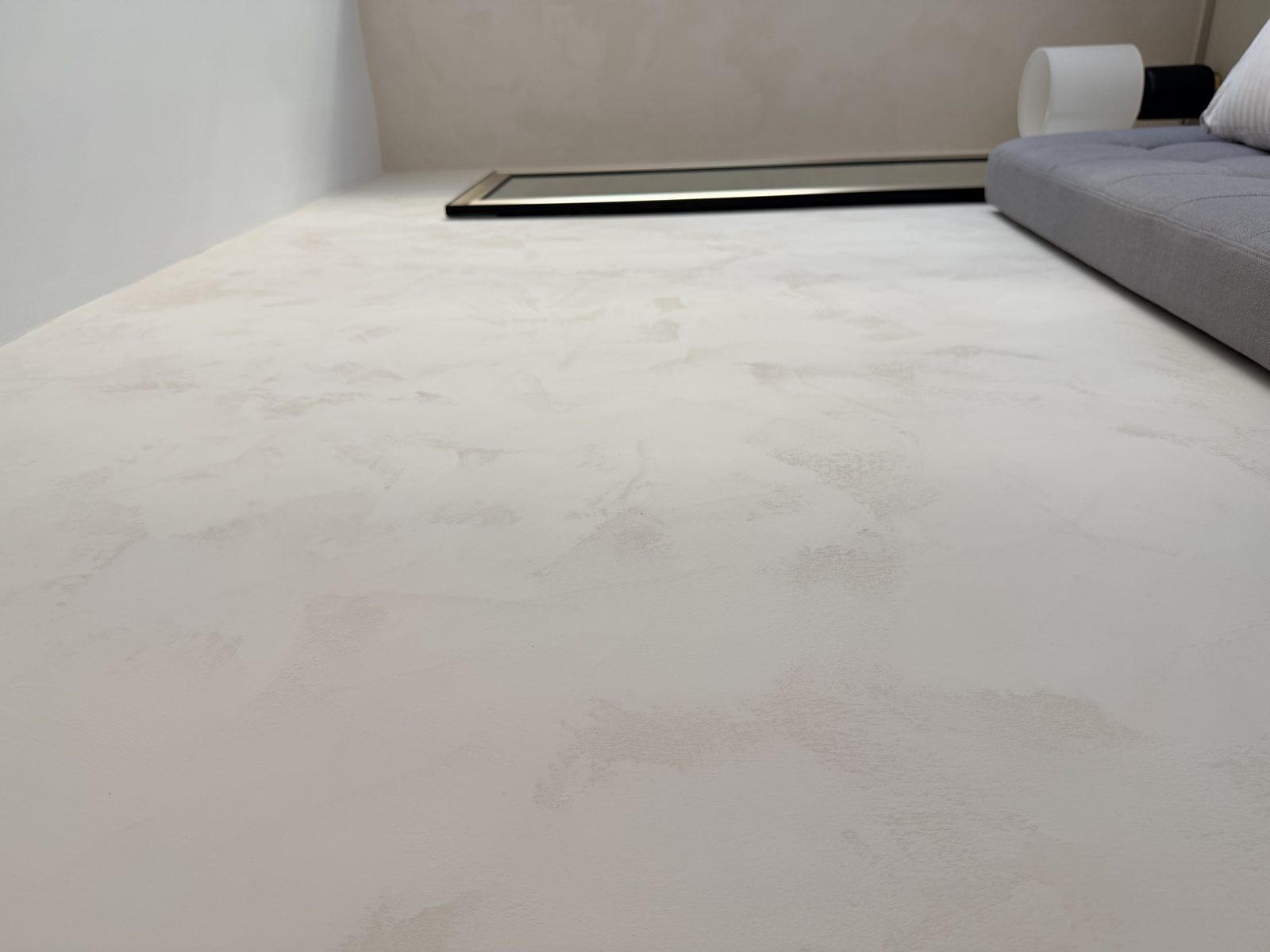 Hand-applied limewash detail
